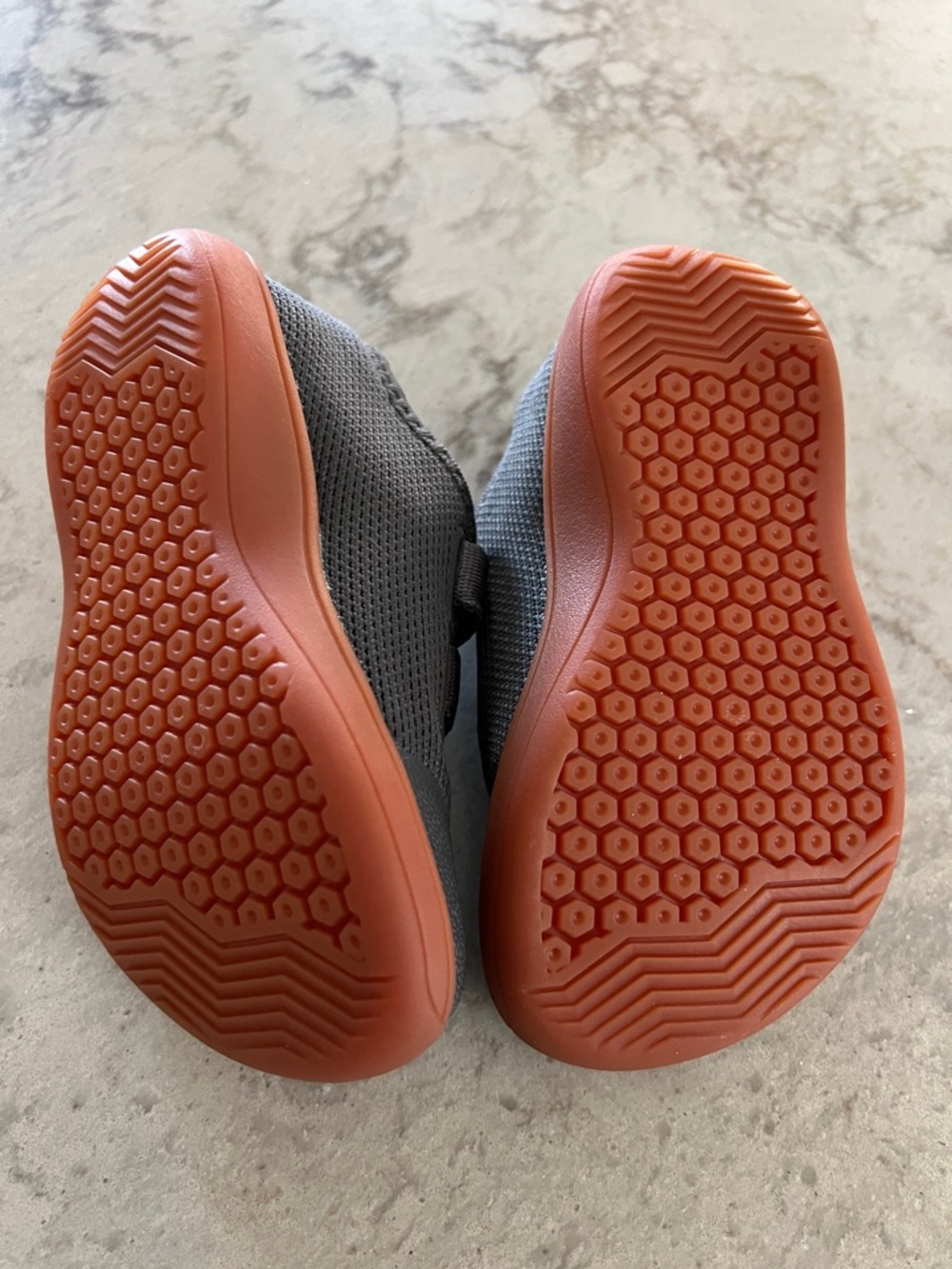 NWOT Kids Gray Mesh Double-Strap Sneakers - Picture 2 of 3